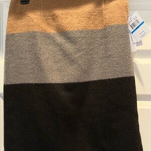 Amanda & Chelsea Tan, Gray, and Black Pencil Skirt